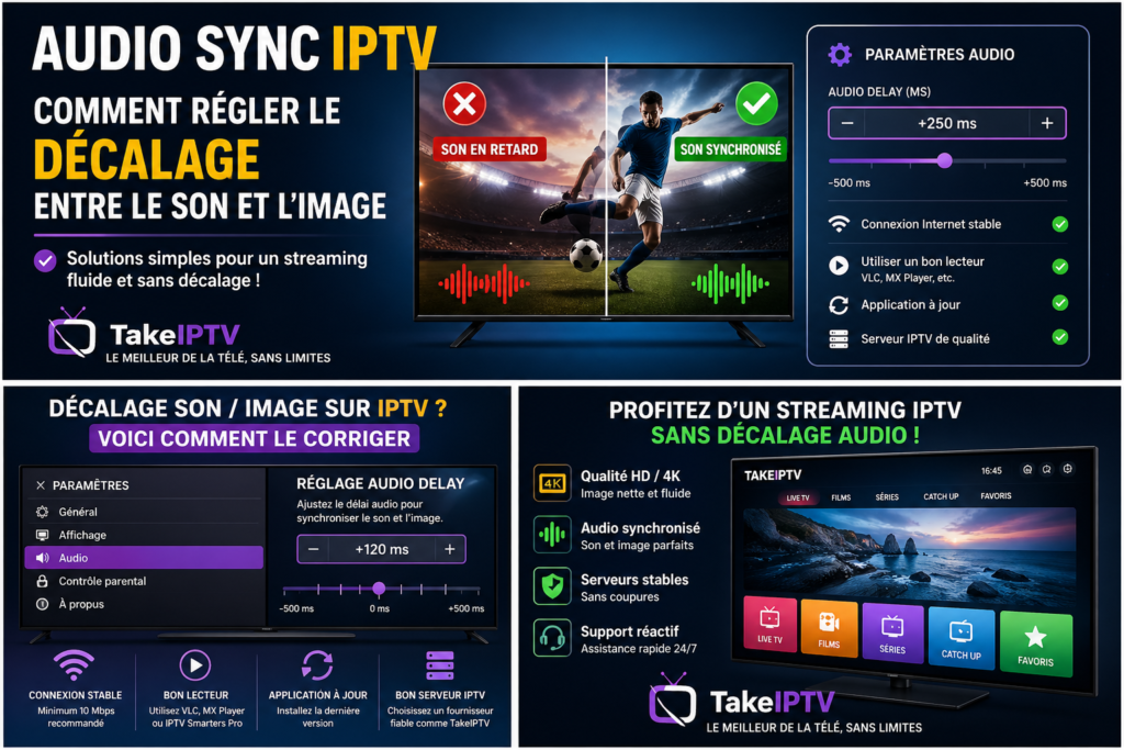 Décalage entre le son et l’image sur IPTV avec problème audio sync