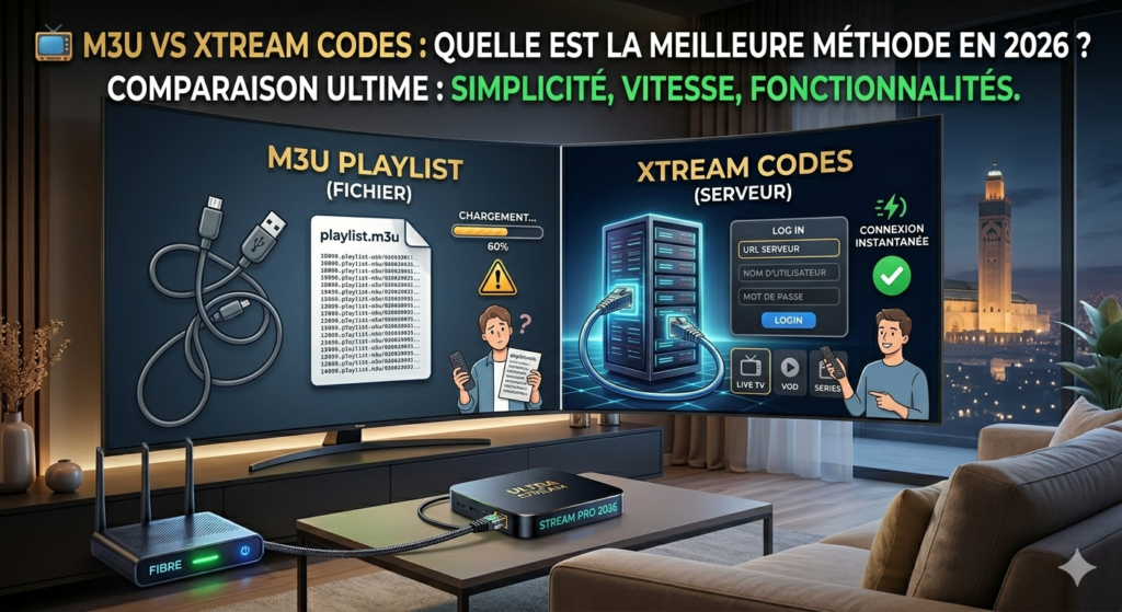 comparaison m3u vs xtream codes iptv